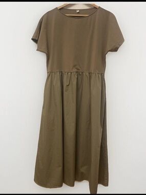 Spring Dress Women’s Uniqlo Mixed Media Pockets Office Work Size Medium